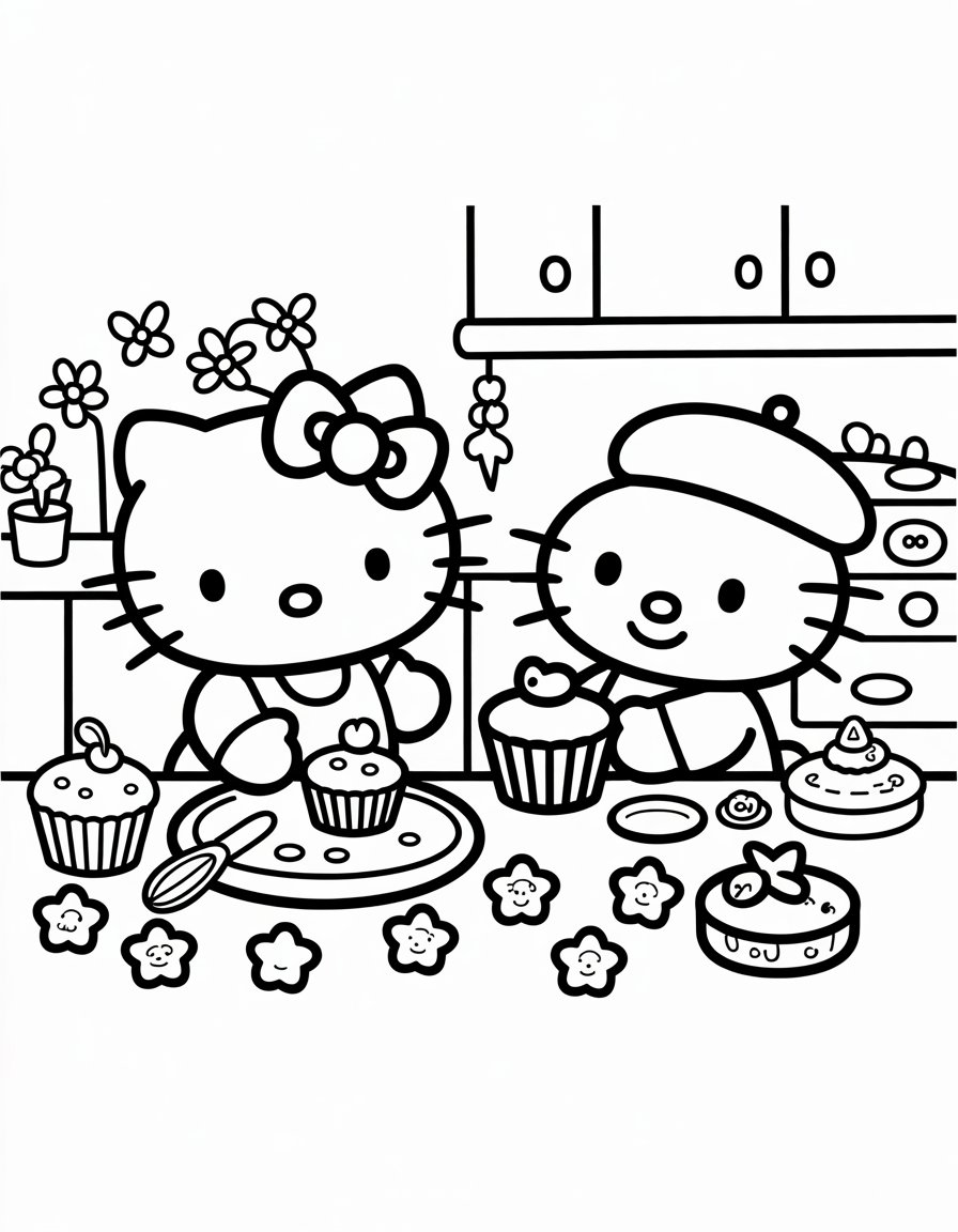 Hello Kitty and Pompompurin